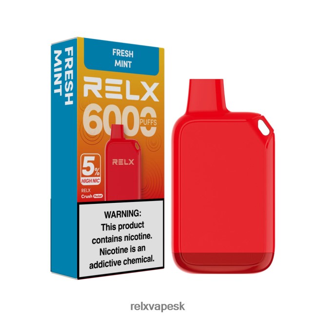 RELX Discount - RELX Crush Pocket 6000 5% vysoký nik čerstvá mäta 6LJZRV29