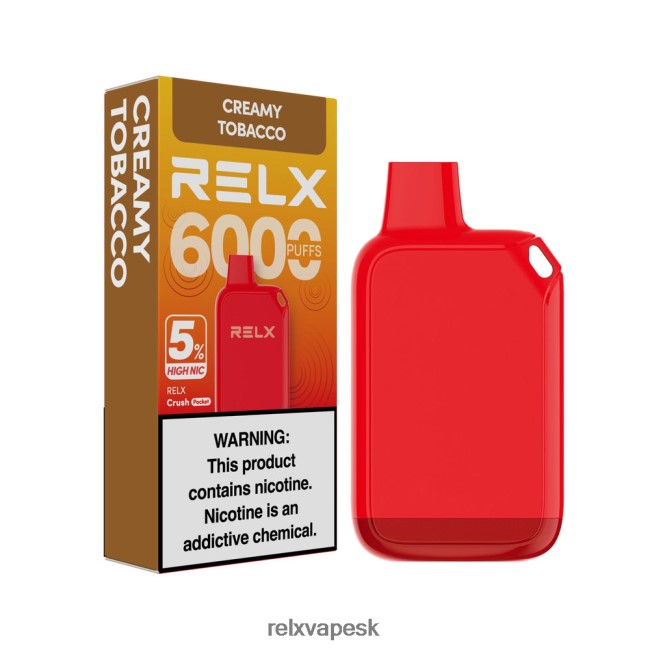 RELX Sale - RELX Crush Pocket 6000 5% vysoký nik krémový tabak 6LJZRV28