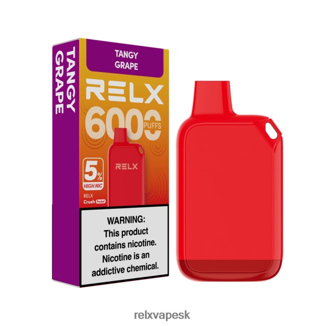 RELX Vape Cena - RELX Crush Pocket 6000 5% vysoký nik štipľavé hrozno 6LJZRV27